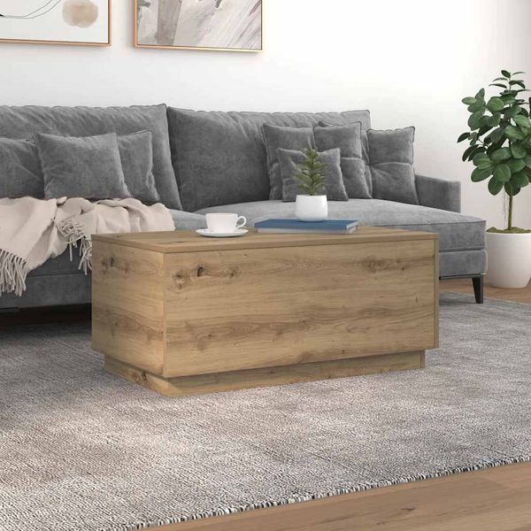 vidaXL Konferenčný stolík s LED svetlami dub artisan 90x50x40 cm