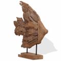 vidaXL socha rýb Teak 40x12x57 cm