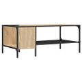 vidaXL Konferenčný stolík s regálom dub sonoma 100x51x40 cm komp.drevo