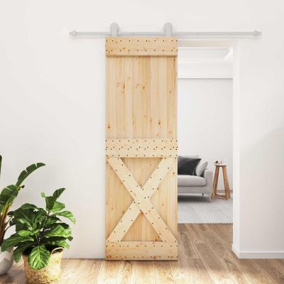 vidaXL Posuvné dvere Prírodná a biela 70 x 210 cm
