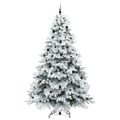 vidaXL Umelý vianočný stromček s 300 LED-i Biela 240 cm PE a PVC