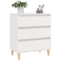 vidaXL Komoda biela 60x35x70 cm spracované drevo