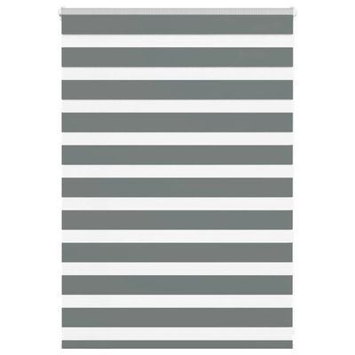 vidaXL Zebra roleta tmavošedá 95x100 cm šírka látky 90,9 cm polyester