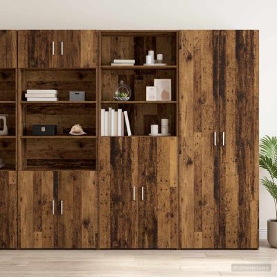 vidaXL Highboard Staré drevo 70 x 42,5 x 185 cm Kompozitné drevo