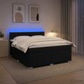 vidaXL Posteľ boxspring s matracom Čierna 160 x 200 cm Látka