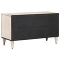 vidaXL TV skrinka Biela 80 x 31,5 x 46 cm Masívne mango drevo