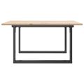 vidaXL Konferenčný stolík v tvare O 90x90x45 cm borovica a oceľ