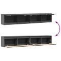 vidaXL Nástenné skrinky 2 ks sivé 100x30x35 cm masívna borovica