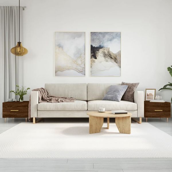 vidaXL Konferenčné stolíky 2 ks hnedý dub 50x50x40 cm kompozitné drevo
