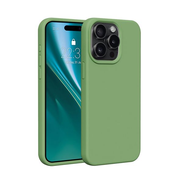 Etteri silikónové puzdro pre iPhone 15 Pro 6,1" svetlozelená