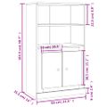 vidaXL Vysoká skrinka sivá sonoma 60x35,5x103,5 cm kompozitné drevo
