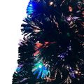 vidaXL Osvetlený vianočný stromček so stojanom a LED 150 cm, optické vlákno