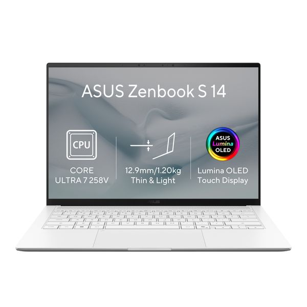 ASUS Zenbook S 14 OLED/UX5406SA-OLED701X/U7-258V/14''/2880x1800/T/32GB/512GB/Intel int/W11P/White/2R