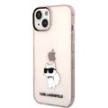 Puzdro Karl Lagerfeld pre iPhone 14 6,1" KLHCP14SHNCHTCP ružové tvrdé puzdro Ikonik Choupette
