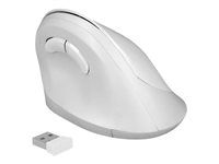 Vertikálna myš - ergonomická - pravák - optická - 6 tlačidiel - bezdrôtová - 2,4 GHz - bezdrôtový prijímač USB - biela - maloobchod