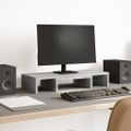 vidaXL Stojan na monitor betónovosivý 60x24x10,5 cm kompozitné drevo