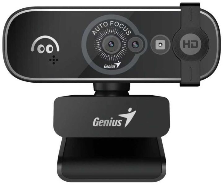 GENIUS FaceCam OPEN/ 5M Full HD/ Windows Hello/ autofocus/ 360° rotace/ 60° náklon/ USB-C/ USB/ UVC/ mikrofon/ černá Webkamera, Full HD 1080p, Windows Hello, autofokus, 5MP senzor, krytka soukromí, USB-A/USB-C, cerná