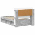 vidaXL Rám postele so skladom Betónovo sivá 100 x 200 cm
