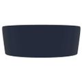 vidaXL Luxusné umývadlo, prepad, matné tmavomodré 36x13 cm, keramika