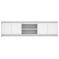 vidaXL TV stolík s LED biely 180x34x50 cm kompozitné drevo