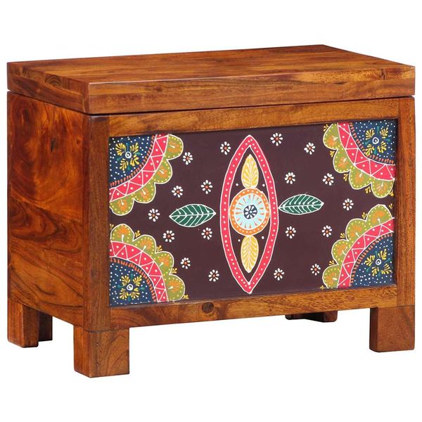 vidaXL Úložná krabica Viacfarebný 50 x 30 x 40 cm akáciový masív