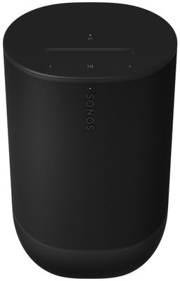Sonos Move 2 Černá Reproduktor, bezdrátový, Wi-Fi, Bluetooth, 24h baterie, IP56, stereo, bezdrátové nabíjení, Trueplay, AirPlay 2, hlasové ovládání,