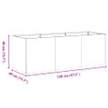 VidaXL kvetináč Olive Green 120x40x40 cm Oceľ valcovaná za studena