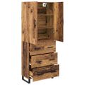 vidaXL Highboard 2 ks Staré drevo 69,5 x 34 x 180 cm