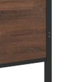 vidaXL Kovový posteľný rám bez matraca hnedý dub 200x200 cm