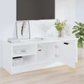 vidaXL TV stolík biely 102x35,5x36,5 cm spracované drevo