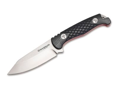Magnum 02MB201 Life Knife bushcraft/EDC nôž 10 cm, šedá, čierno-červená, G10, puzdro Kydex