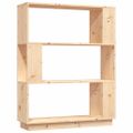 vidaXL Knižnica/deliaca stena 80x25x101 cm masívna borovica
