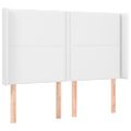 vidaXL Boxspring posteľ s matracom a LED biela 140x190 cm umelá koža