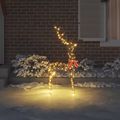 vidaXL 3D sob 140 LED Teplá biela 70 x 41 x 128 cm Ratan