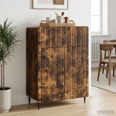 vidaXL Servírovacia skriňa Dymový dub 66 x 34,5 x 92 cm