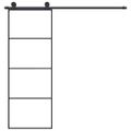 vidaXL Posuvné dvere s kovaním 76x205 cm ESG sklo a hliník