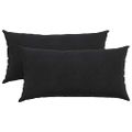 vidaXL Vankúše na pohovku 2 pcs Čierna 80 x 40 cm Kordúrová tkanina