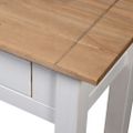 vidaXL Konzolový stôl,biely 110x40x72cm, borovicový masív Panama Range