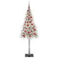 vidaXL Vianočný stromček s 150 LED-i Biela 150 cm PE a oceľ