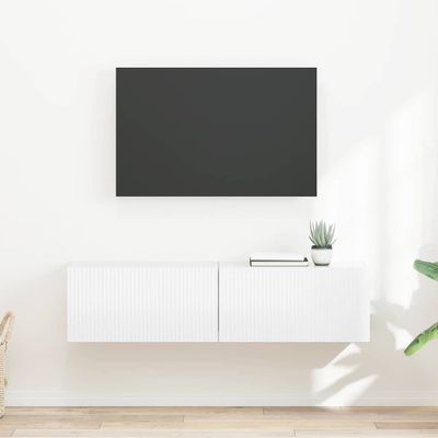 vidaXL TV nástenná skriňa 2 pcs Lesklá biela 60 x 31 x 29,5 cm