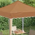 vidaXL Prístrešok na párty 195 x 195 x 245 cm Béžová Oxfordská látka
