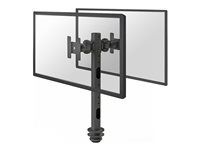 Montážna sada - plný pohyb - pre 2 LCD displeje - čierna - veľkosť obrazovky: 10"-30" - priechodka, upevniteľné na stôl