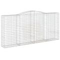 vidaXL Oblúkové gabiónové koše 4ks 400x50x180/200cm pozinkované železo