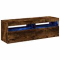 vidaXL TV skrinky 2 ks s LED, tmavý dub 60x35x40 cm