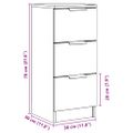 vidaXL Komoda staré drevo 30x30x70 cm spracované drevo