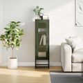 vidaXL Highboard Olive Green 36x39x123 cm Oceľ valcovaná za studena