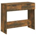 vidaXL Konzolový stolík dymový dub 90x36x75 cm spracované drevo