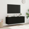vidaXL TV nástenné skrinky s LED svetlami 2 ks čierne 60x35x41 cm