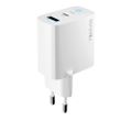 Forever TC-06-65AC GaN PD QC charger 1x USB-C 1x USB 65W white