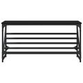vidaXL Regál na topánky čierny 90x30x45 cm kompozitné drevo